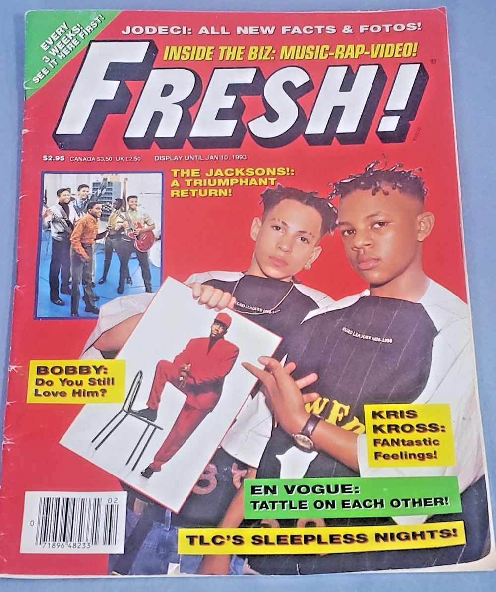 Vintage FRESH Magazine Hip Hop 1992 KRIS KROSS Jacksons Bobby Brown En Vogue R&B